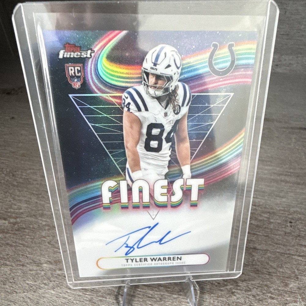 Topps 2025 Finest Football Tyler Warren Colts Rookie Auto Refractor RFA-TWA