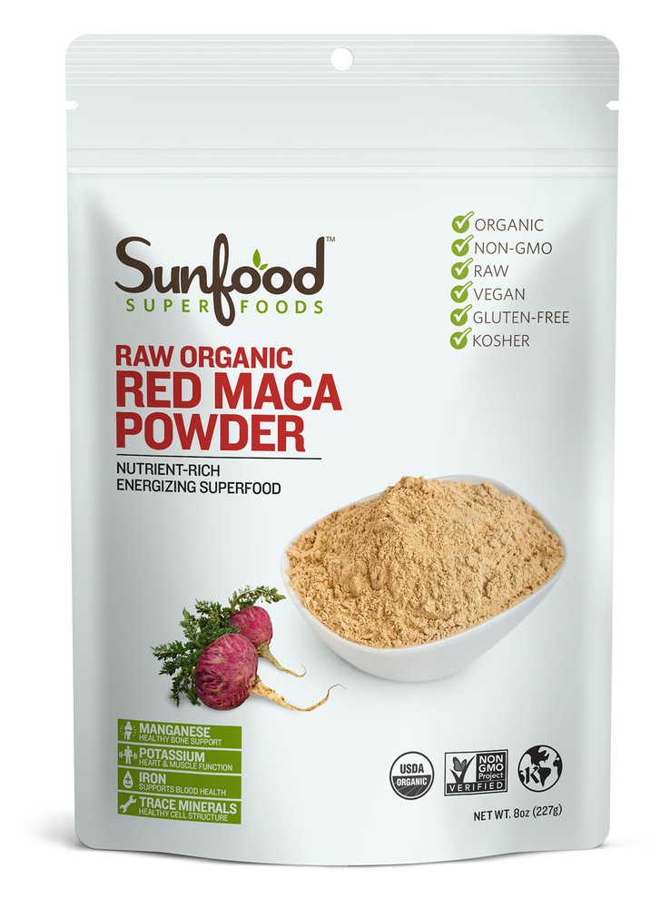 Sunfood Superfoods Organic Red Maca Powder- 8.0 Oz