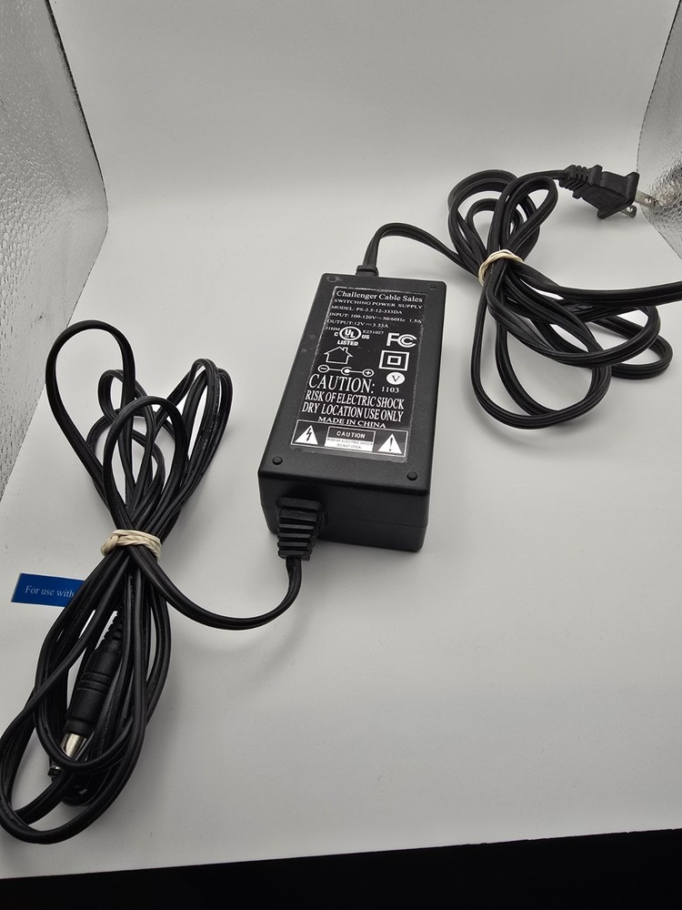 Challenger Cable (PS-2.5-12-3DA) 12V 3.33A 50/60Hz AC Adapter Power Supply
