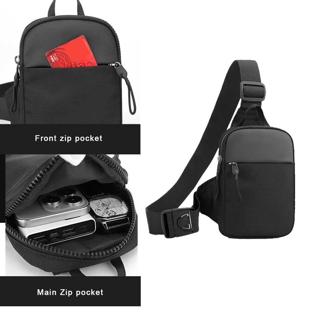 Waterproof Men Women Sling Bag Chest Cross Body Travel Sport Small Shoulder Bag