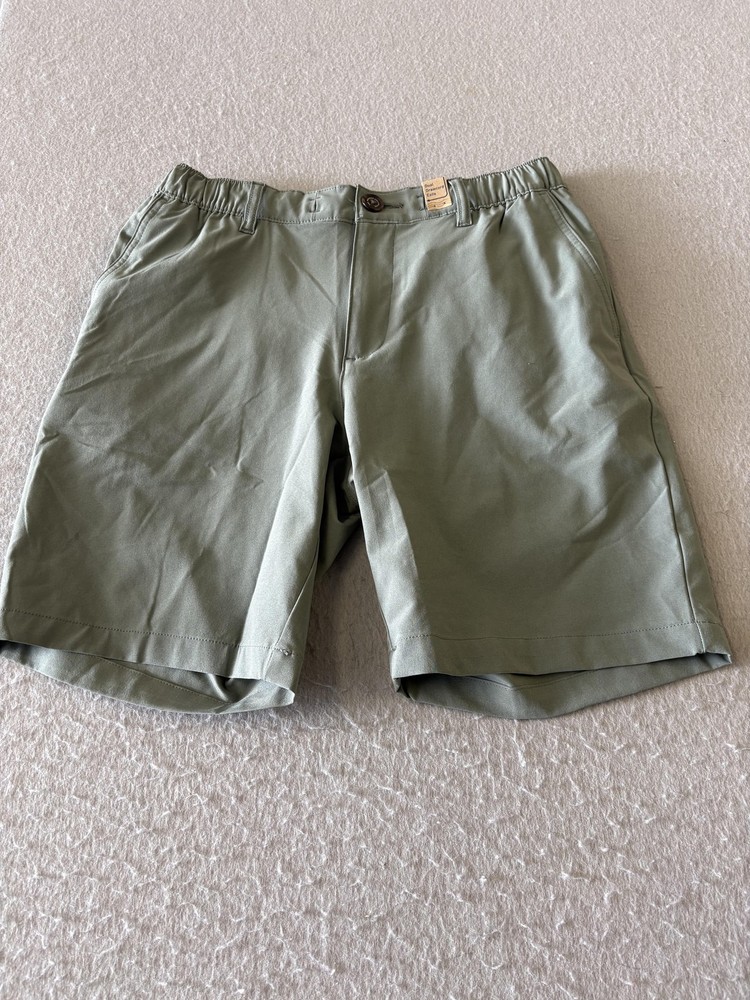 Chubbies Shorts Mens Small Green 8 Inch Inseam Chino Dual Drawcord Casual Summer