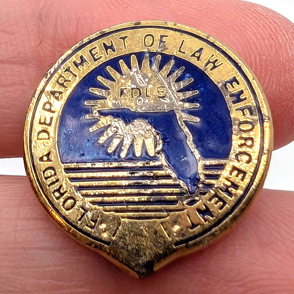 Florida Department of Law Enforcement Enamel Lapel Hat Pin FDLE Pin
