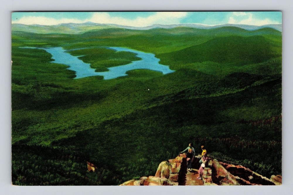 Lake Placid NY-New York, Lake Placid, Whiteface Mt Summit, Vintage Postcard