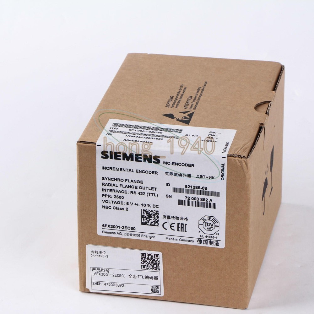 One New Siemens 6Fx2001-2Ec50 Encoder 6Fx2 001-2Ec50