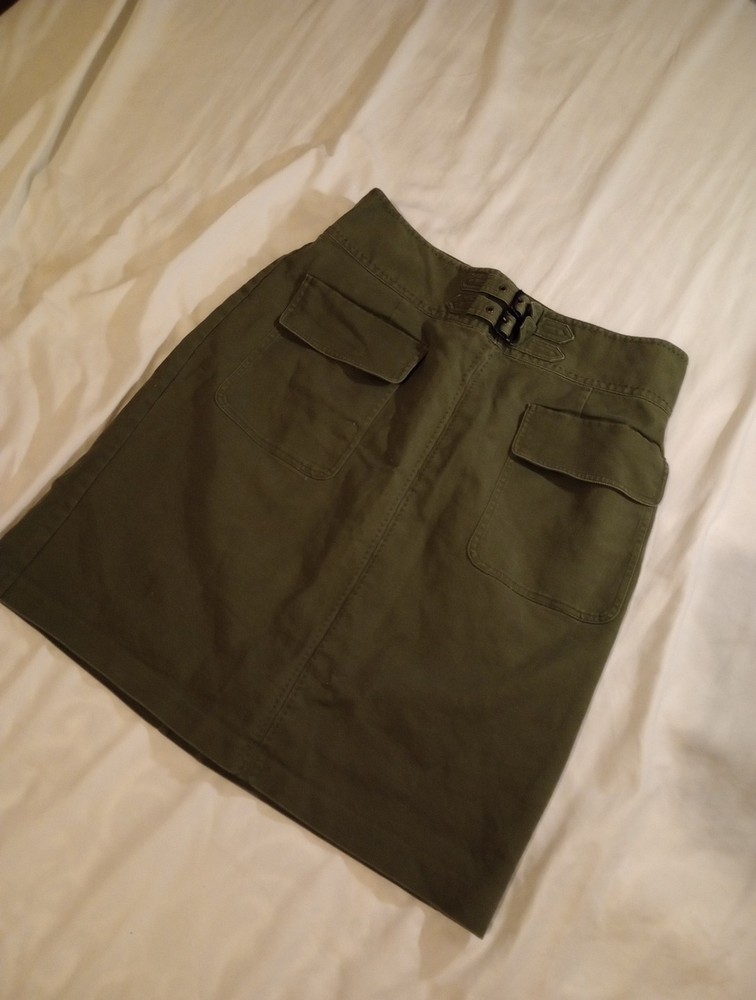 Worthington Women's Size 18 Green Zipper with Buckles and Pockets Pencil Skirt