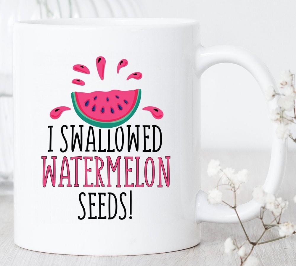 Watermelon Seed Swallowed Mug Watermelon Mug Watermelon Gift Watermelon Coffee