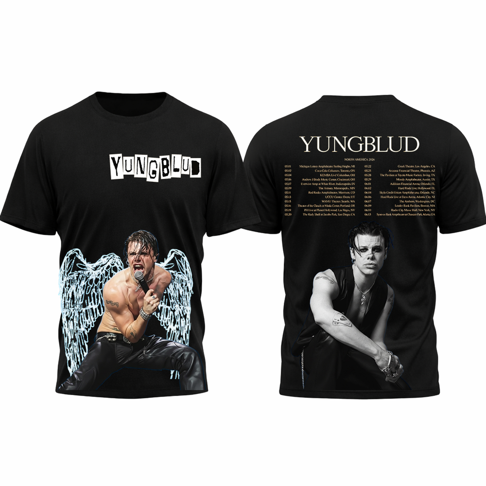 Yungblud Tour 2026 All Over Print Shirt - Size S to 5XL