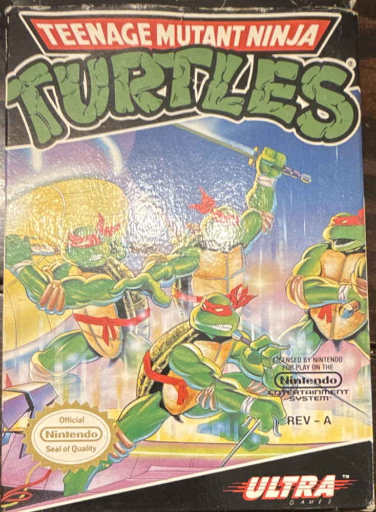Teenage Mutant Ninja Turtles Nintendo NES Ultra Games 1989 w/ Box Manual NTSC