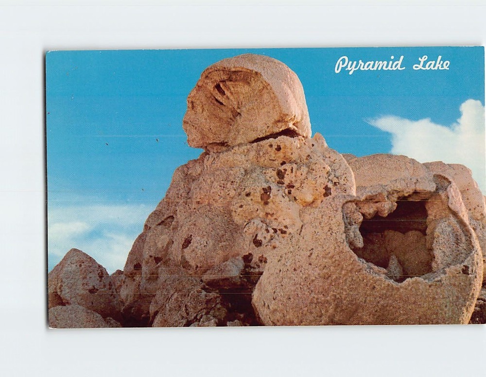Postcard Pyramid Lake Squaw and Basket Spectacular Tufa Stone Formation Nevada