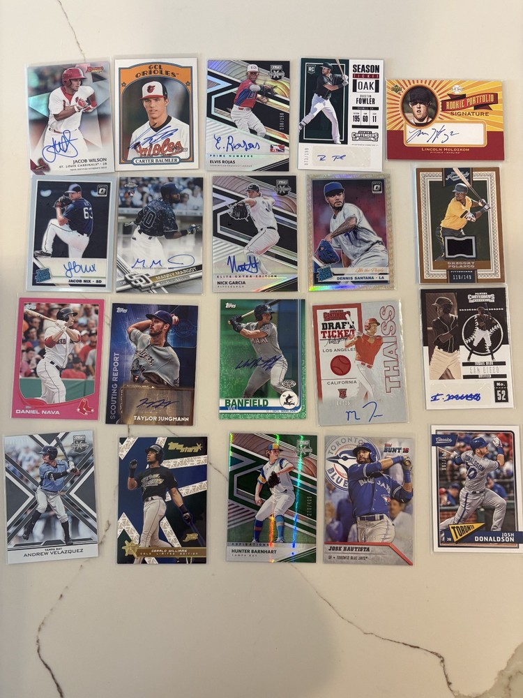 MLB Lot 20 Cards All Autos, Numbered, Patches, Rookies, Relics