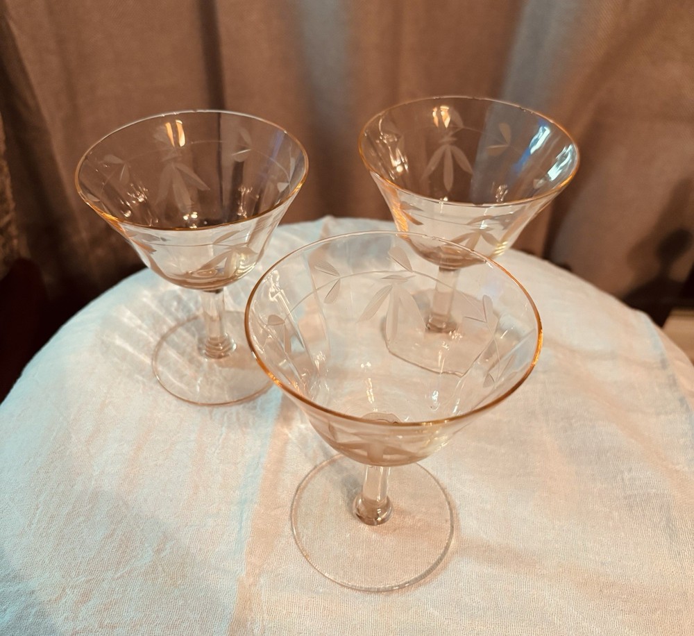 Vintage Pink Depression Glass Goblet