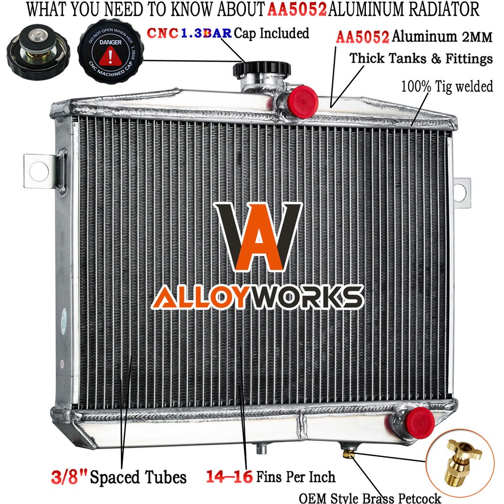 Aluminum 3 Row Radiator For 1959-1970 Volvo Amazon P1800 W/B18 B20 GT 1.8L 2.0L