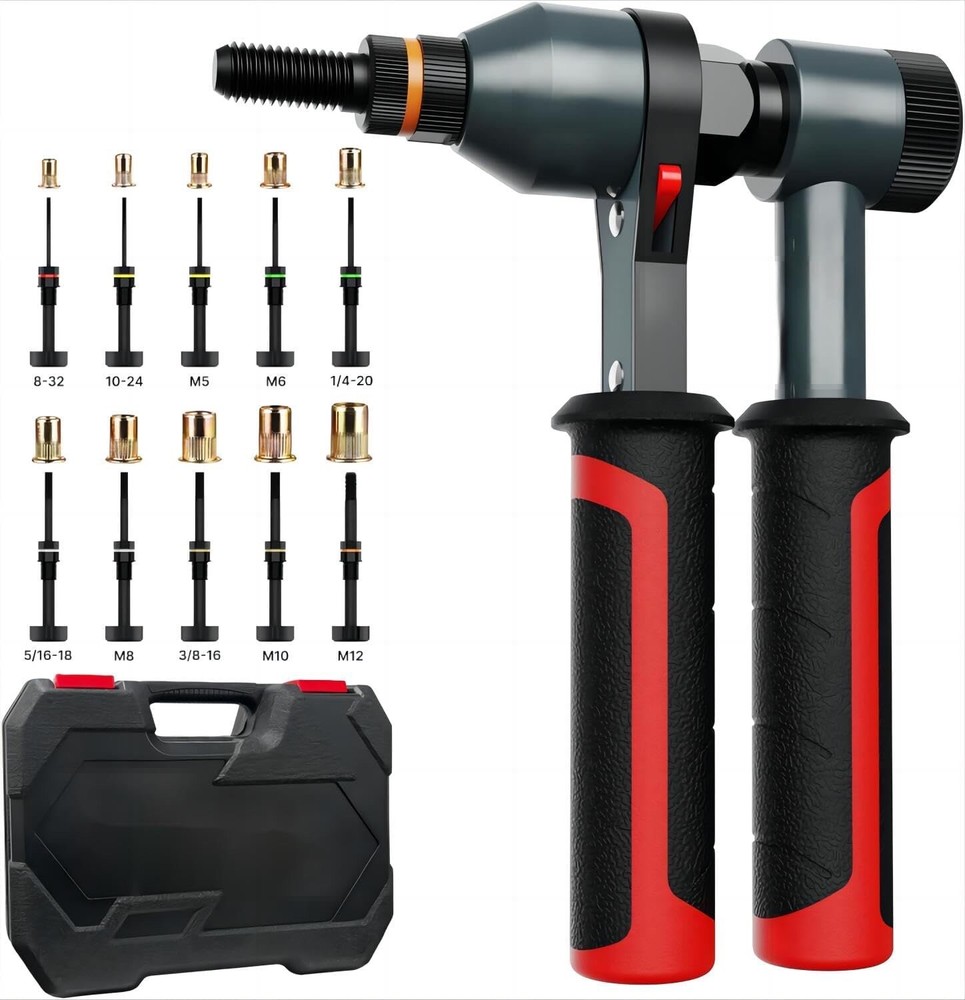 Beaspire Rivet Nut Tool -Professional Rivet Nut Kit with 4 Rivet Heads