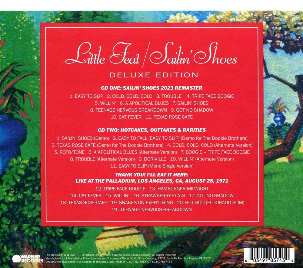 Little Feat Sailin' Shoes New Cd
