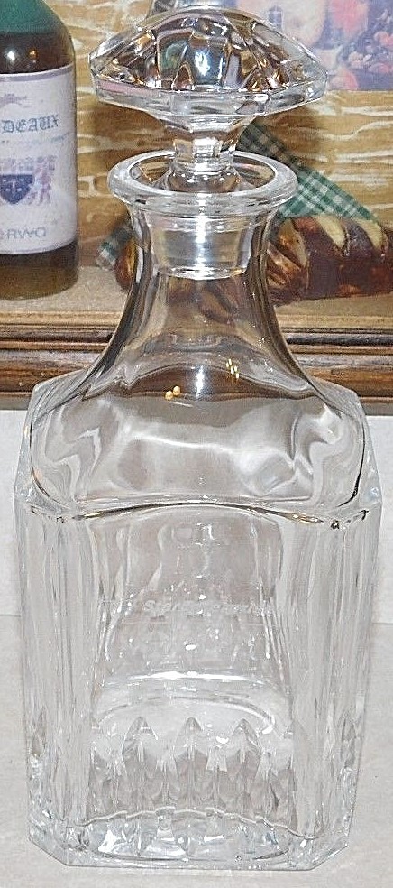 Vintage Texaco Enterprise J.G. Durand Acid-Etched Crystal Liquor Decanter Bottle-image