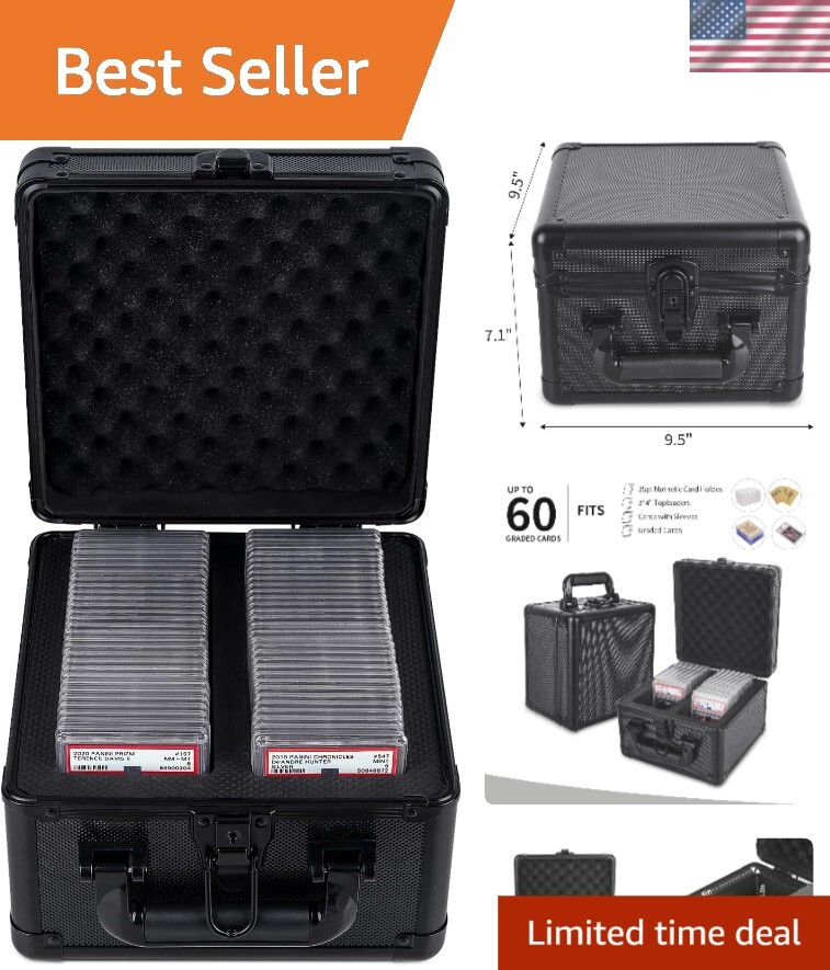 PSA CSG BGS Graded Card Holder Aluminum Storage Case for Top Loaders  
