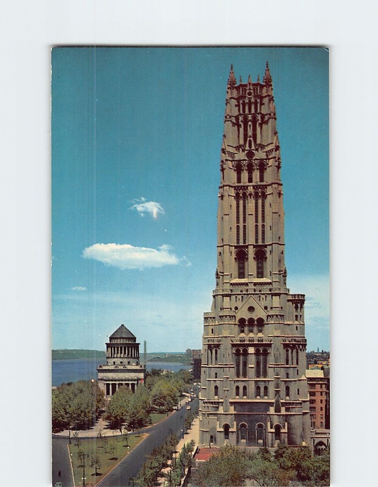 Postcard Riverside Church Grant's Tomb NYC New York City USA North America
