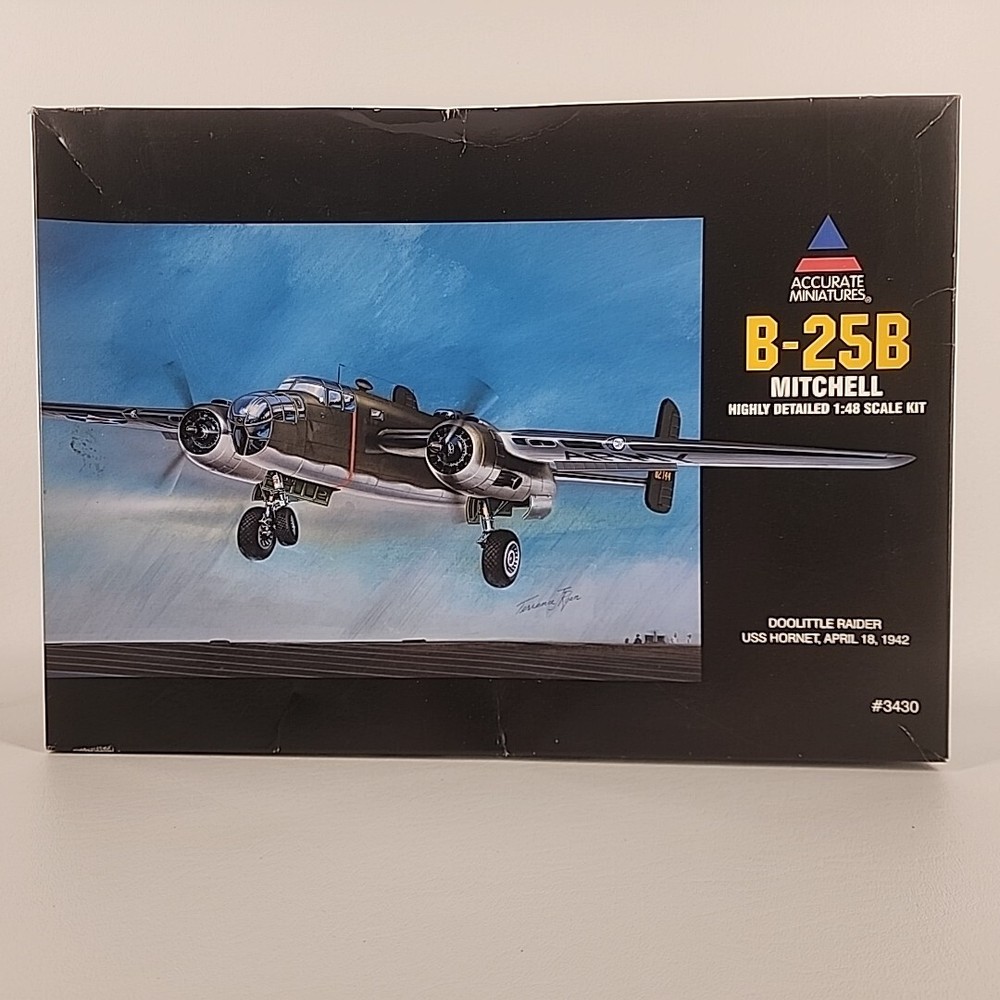 Accurate Miniatures 1 48 B-25B MITCHELL Model Airplane #3430 New Open Box-image