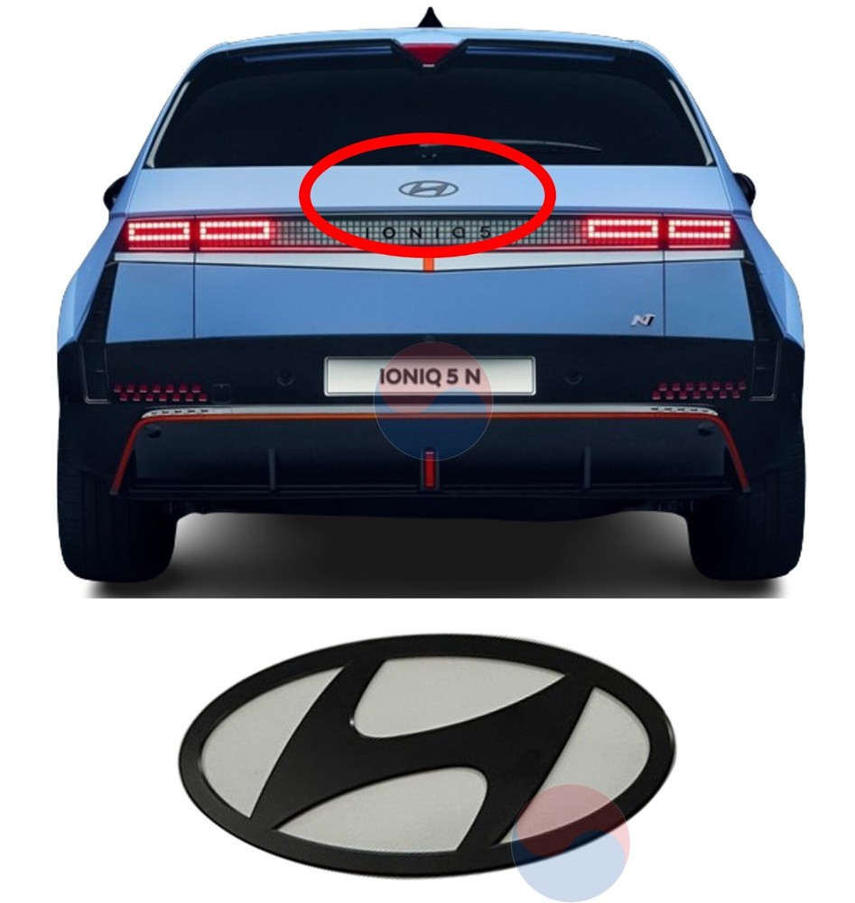 Genuine OEM Matte Black Rear Emblem 86302IB000 for Hundai Ioniq 5 21~26+