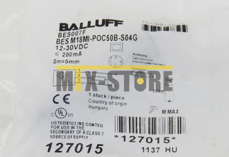 1PC New BALLUFF BES M18MI-POC50B-S04G M18MI-POC50B-S04G Sensor&Proximity Switch
