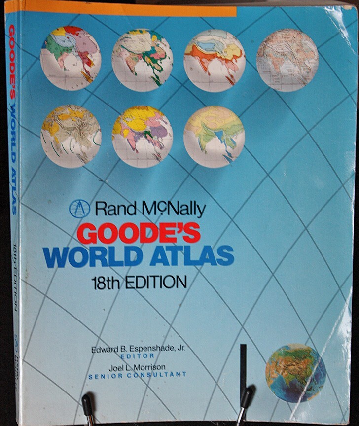 Rand McNally Goode's World Atlas 18th Edition Joel L. Morrison Revised 1991