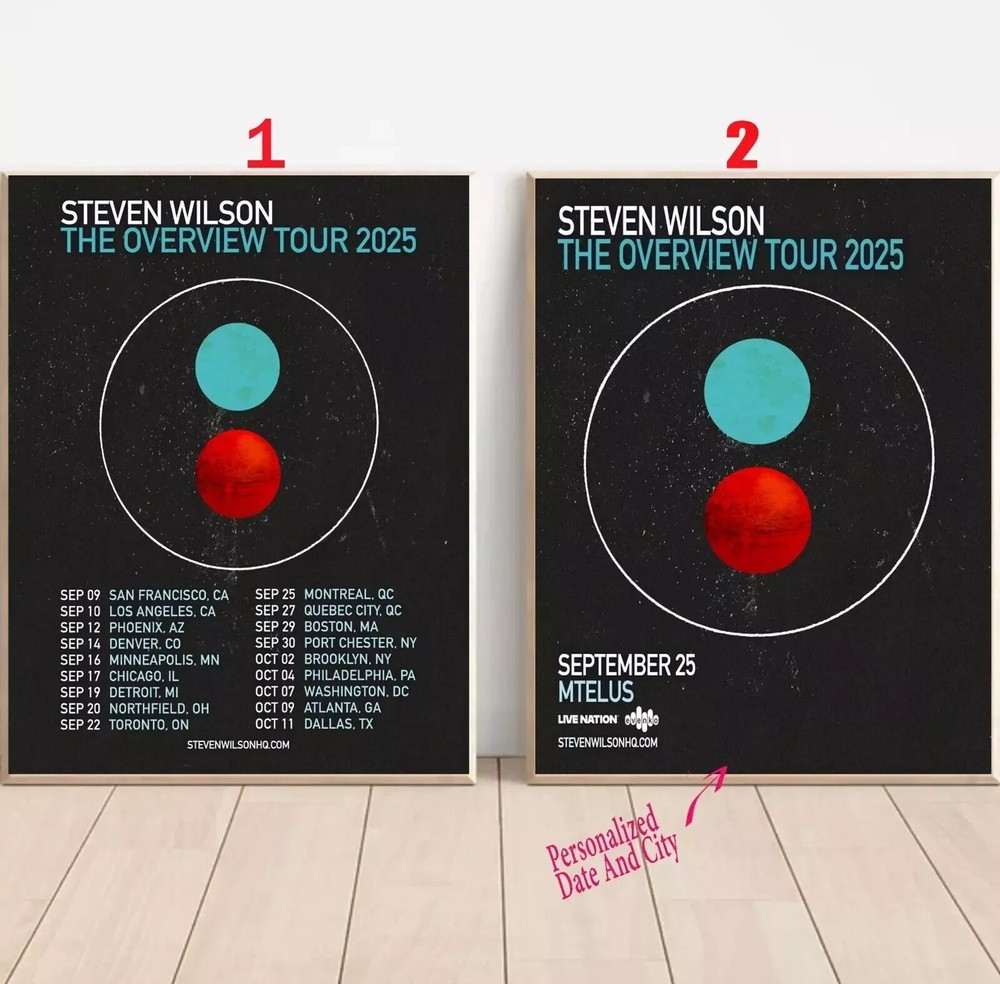 Steven Wilson 2025 Tour Poster - Custom Wall Art Decor