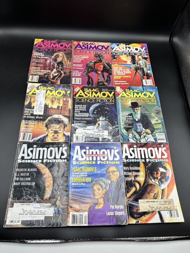 Isaac Asimov Science Fiction Magazine Collection ~ Lot Of 9