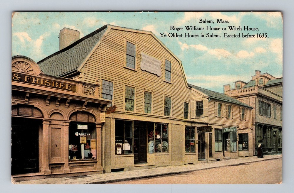 Salem MA-Massachusetts, Roger Williams House Or Witch House, Vintage Postcard