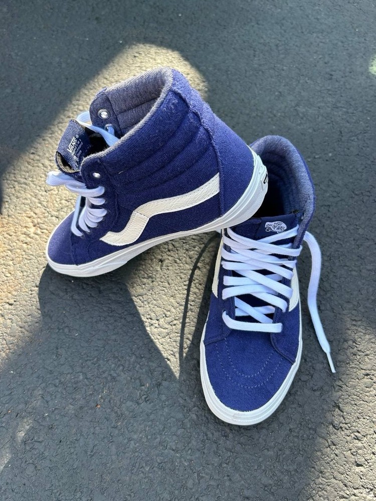 Vans Sk8-Hi Blue Canvas High Top Sneakers