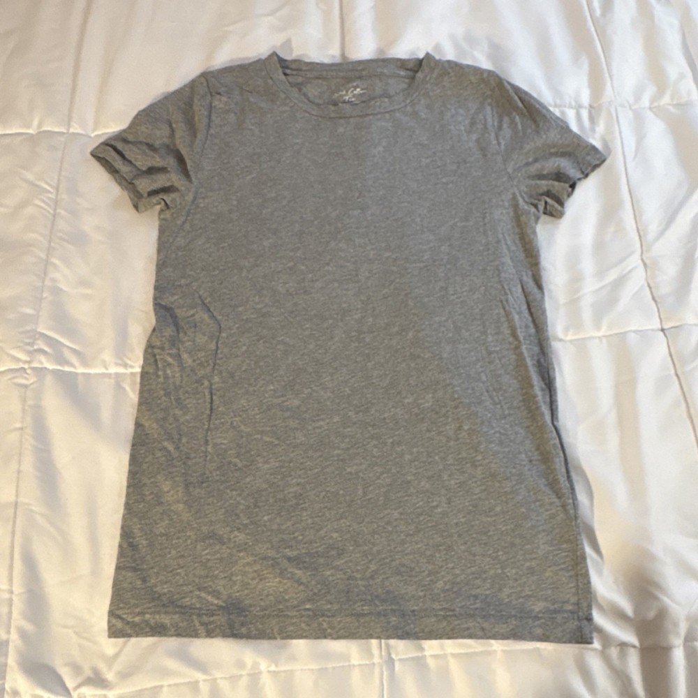 J.CREW Gray Slub Cotton Crew Neck Short Sleeve T-Shirt Women’s S Regular
