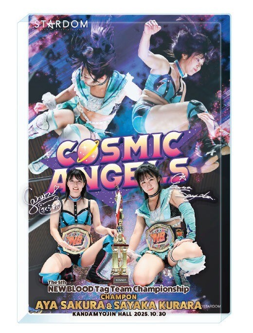 Stardom Sakura & Kurara 5th Generation NEW BLOOD Tag Championship Acrylic Block