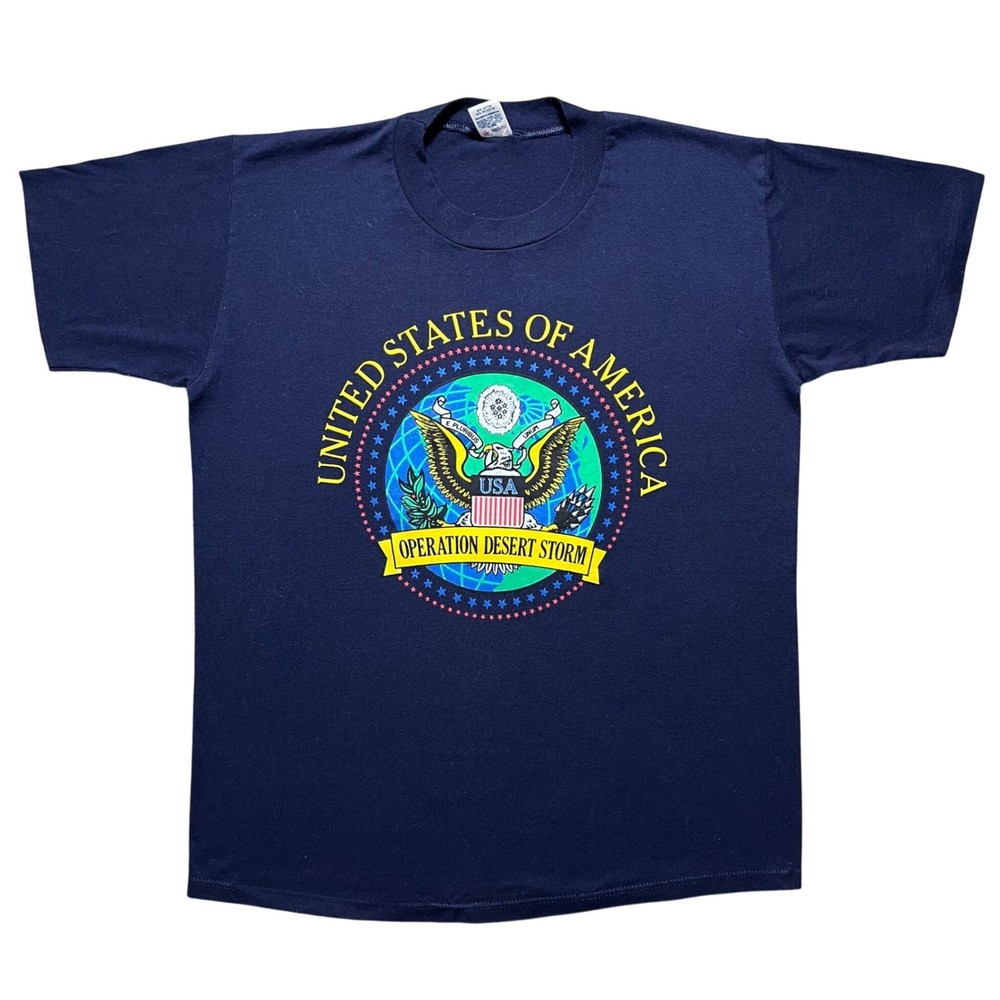Vintage 90s Operation Desert Storm T Shirt Mens XL Single Stitch USA Military