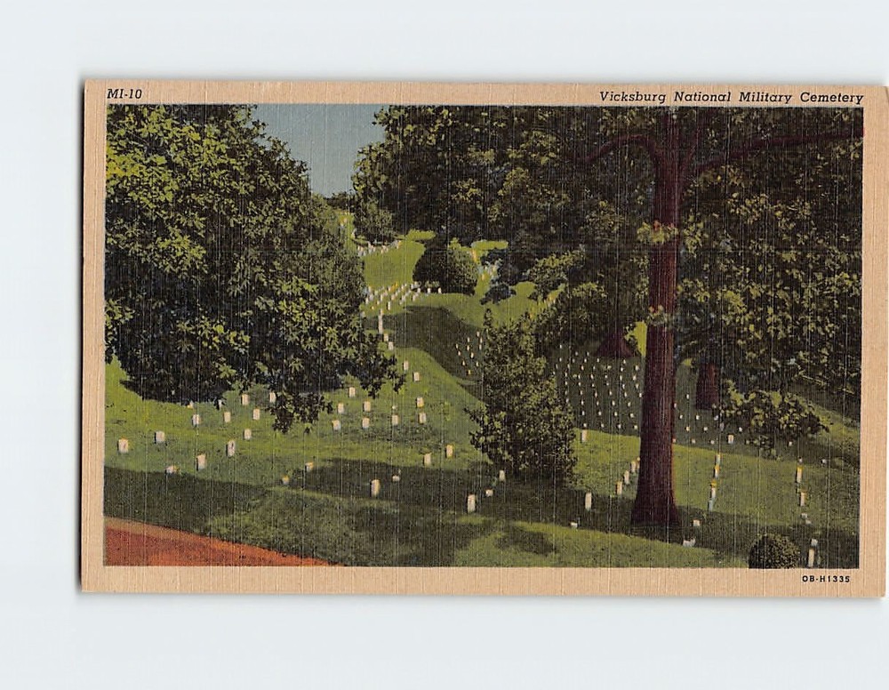Postcard Vicksburg National Military Cemetery Mississippi USA