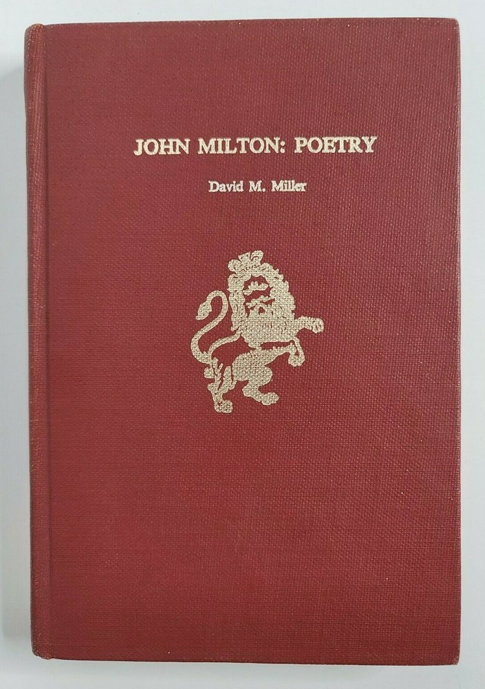 JOHN MILTON: POETRY Hardcover Book David M. Miler Twayne English Authors Series