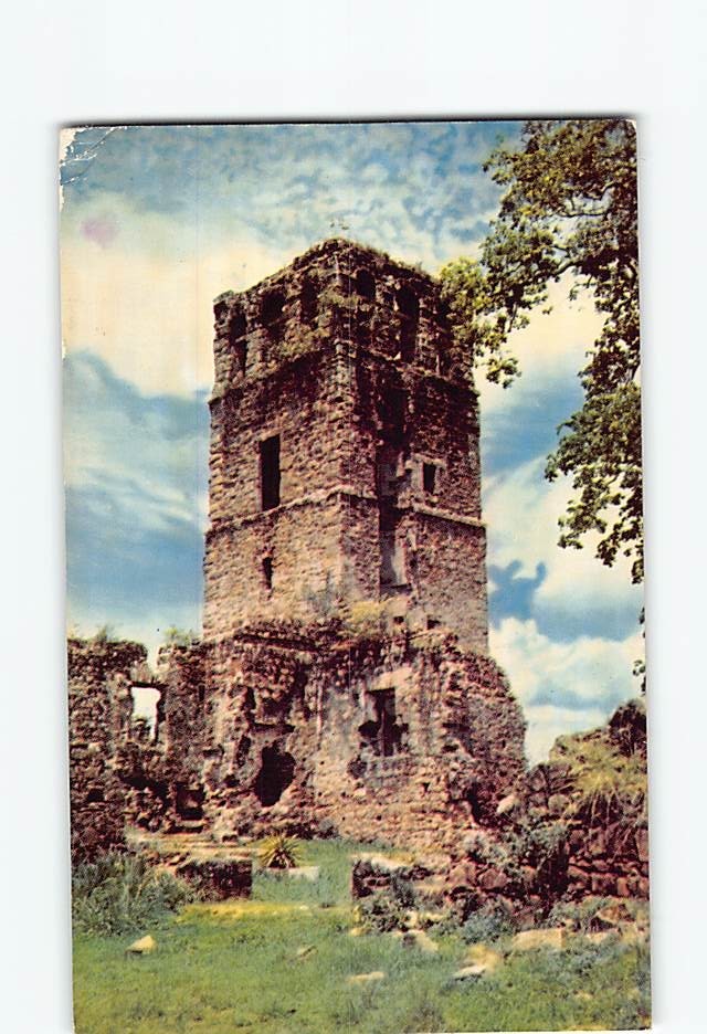 Postcard Ruins Cathedral Tower Panama La Vieja Old Panama