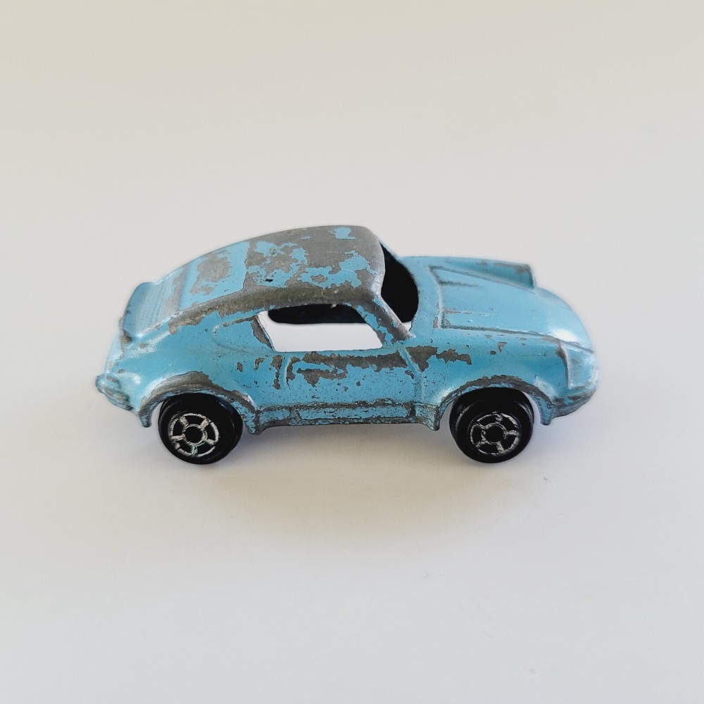 TootsieToy Porsche Diecast Car Baby Blue Vintage Chicago USA Tootsie Toy 2