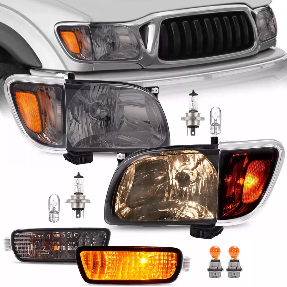 Smoked Headlight Corner Lamps Turn Signals for 2001-2004 Toyota Tacoma