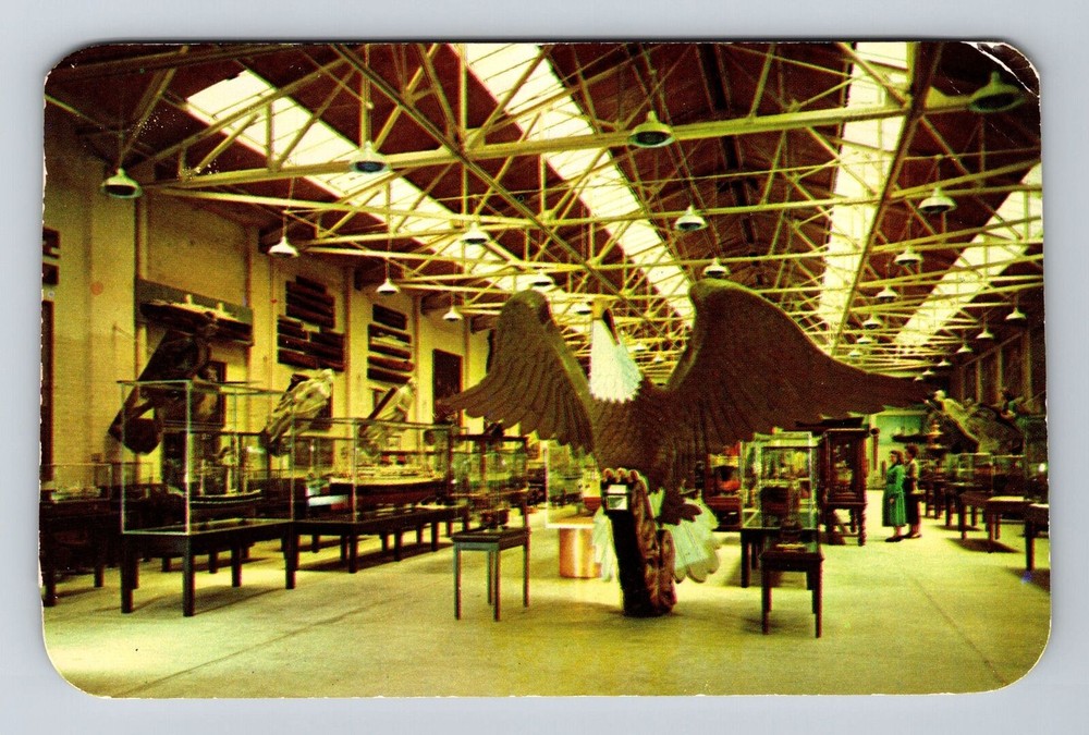 Newport News VA-Virginia, Main Room Museum, Vintage Postcard