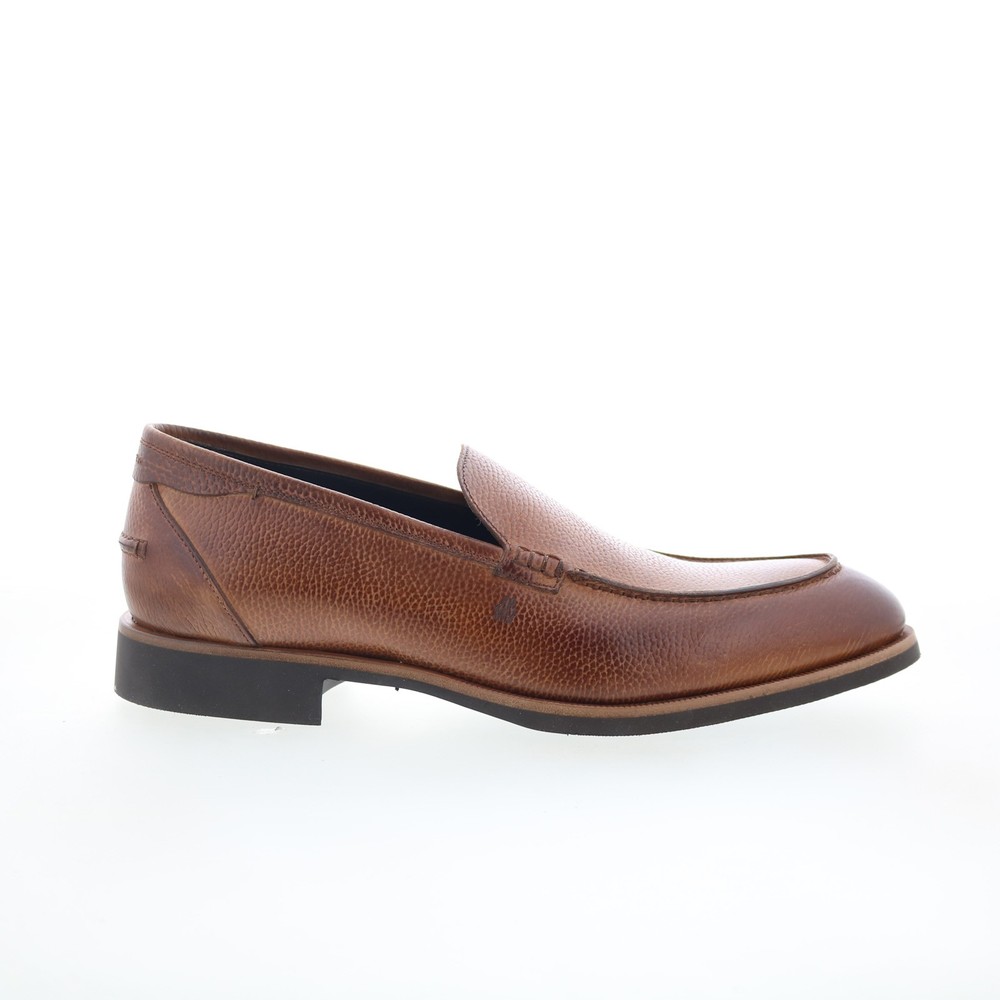 Di Bianco Etna Mens Brown Leather Slip On Loafers & Slip Ons Casual Shoes 9