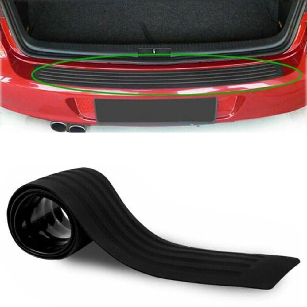 Car Rear  Bumper Sill Protector Soft Plate Rubber Back Door Boot Cover Guard 1X