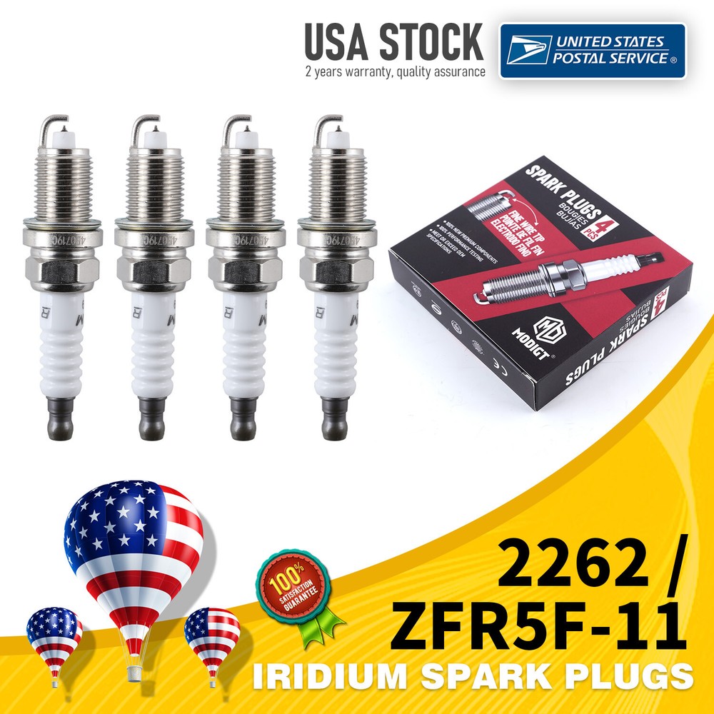 4Pcs Iridium ZFR5F11/2262 Spark Plugs for Mazda 626 1993-1997 High Performance