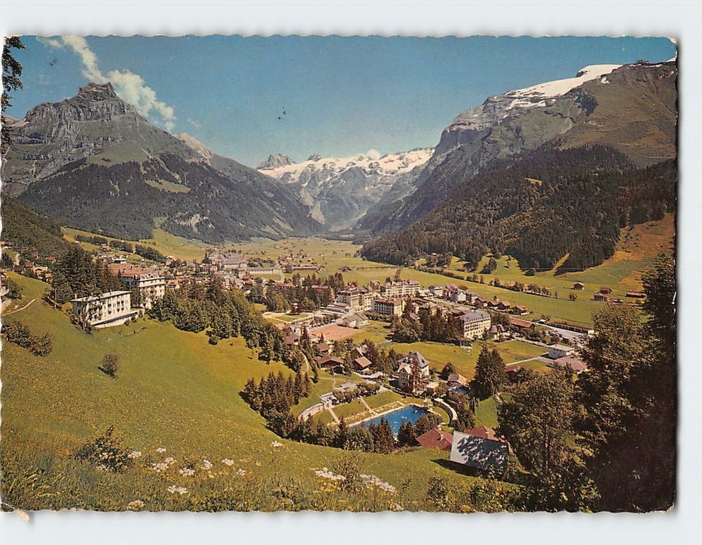 Postcard Aerial View Engelberg Switzerland