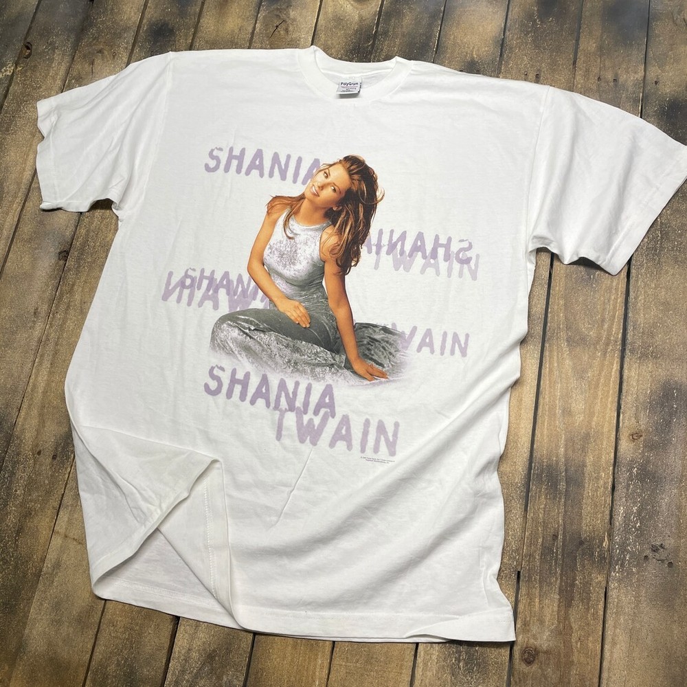 Vintage 90s 1998 Shania Twain t shirt White country music tour Reprint BTH232