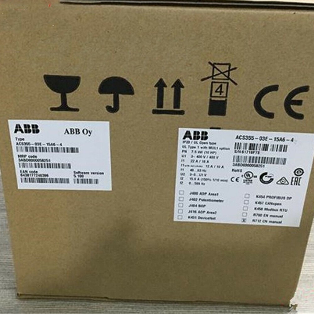 One NEW Inverter ACS355-03E-15A6-4 3P AC380V~480V 7.5KW ONE Year Warranty #F22
