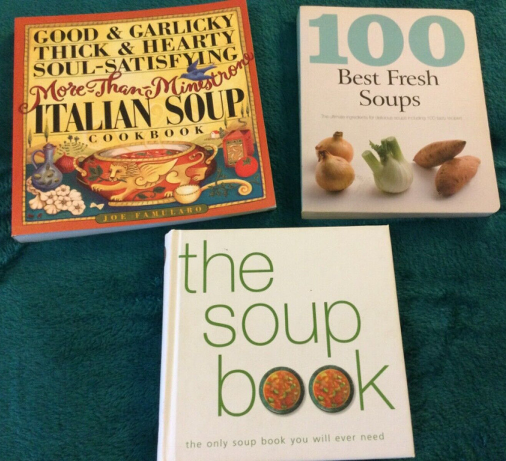 Italian Soup & 100 Best Fresh Soups & Soup Book Lot of 3 More than Minestrone