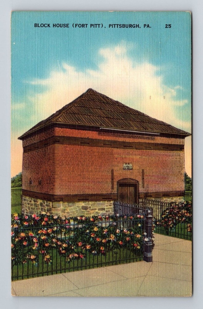 Pittsburgh PA-Pennsylvania, Block House, Fort Pitt, Vintage Postcard