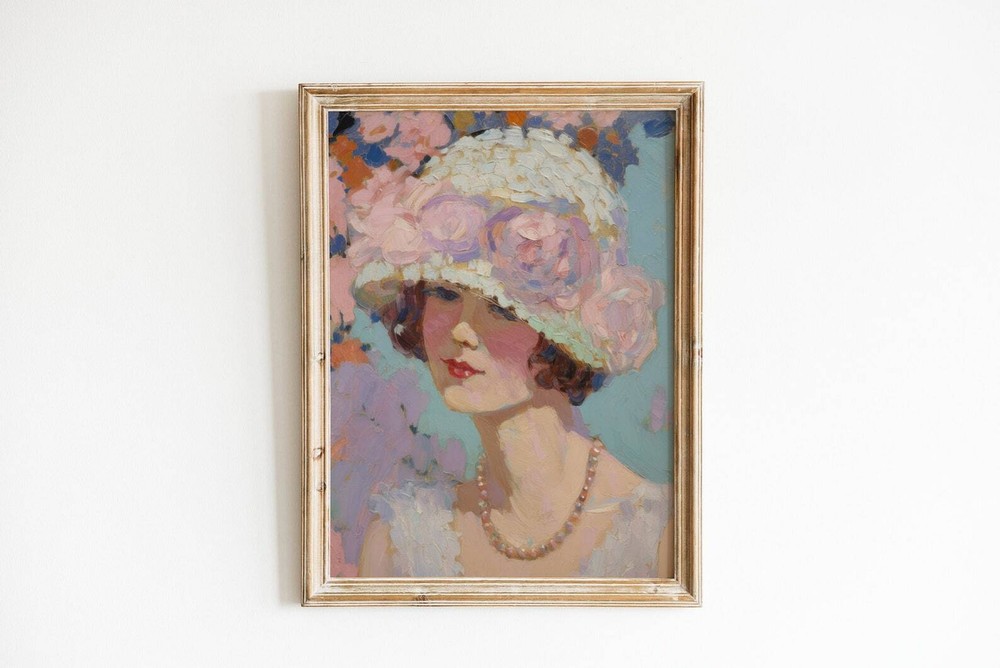 Soft Pink Printable Vintage Hollywood Print Fun Bathroom Wall Art 1920s