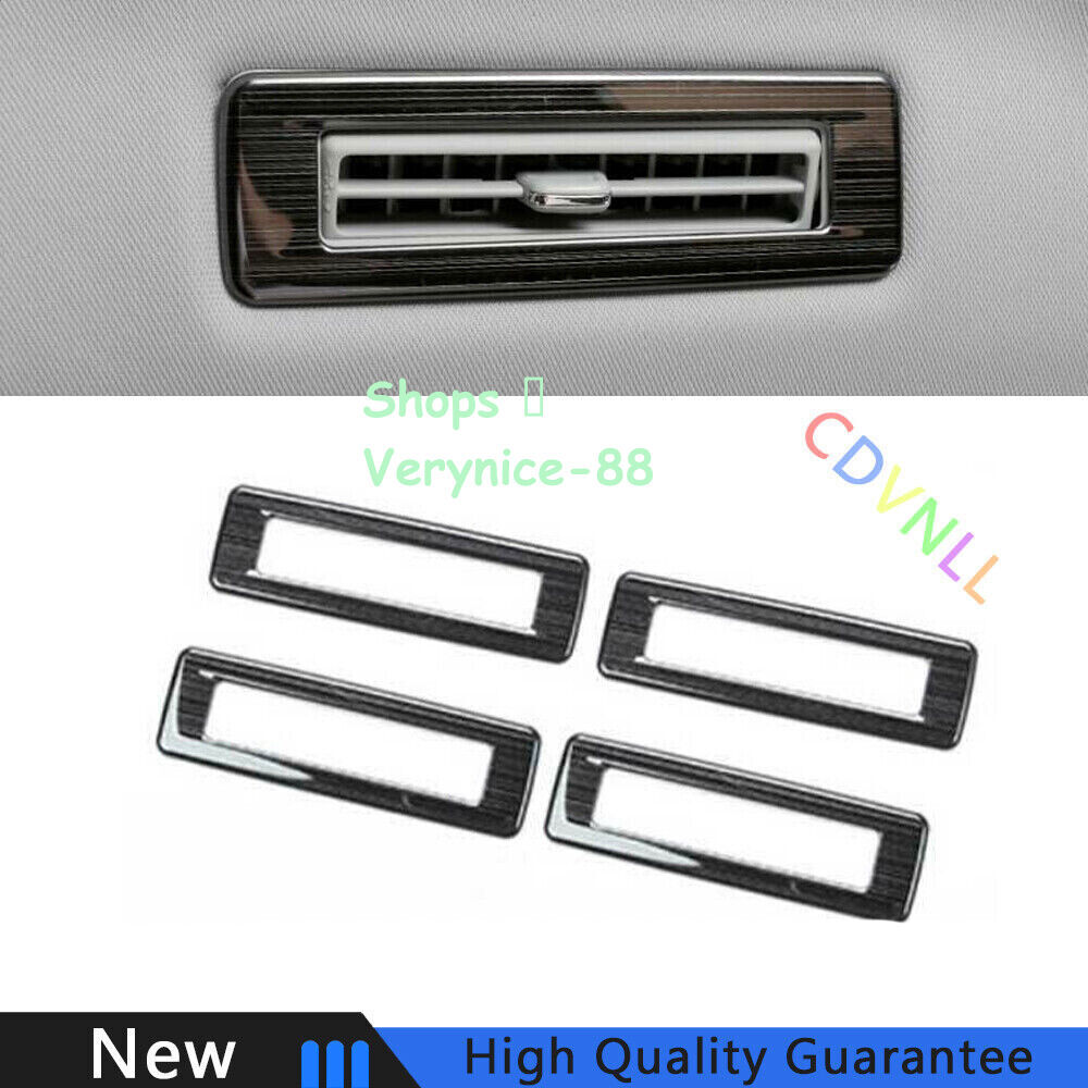 For Chevrolet Blazer 2019-2021 Black Titanium Roof Air Outlet Vent Cover Trim 4*