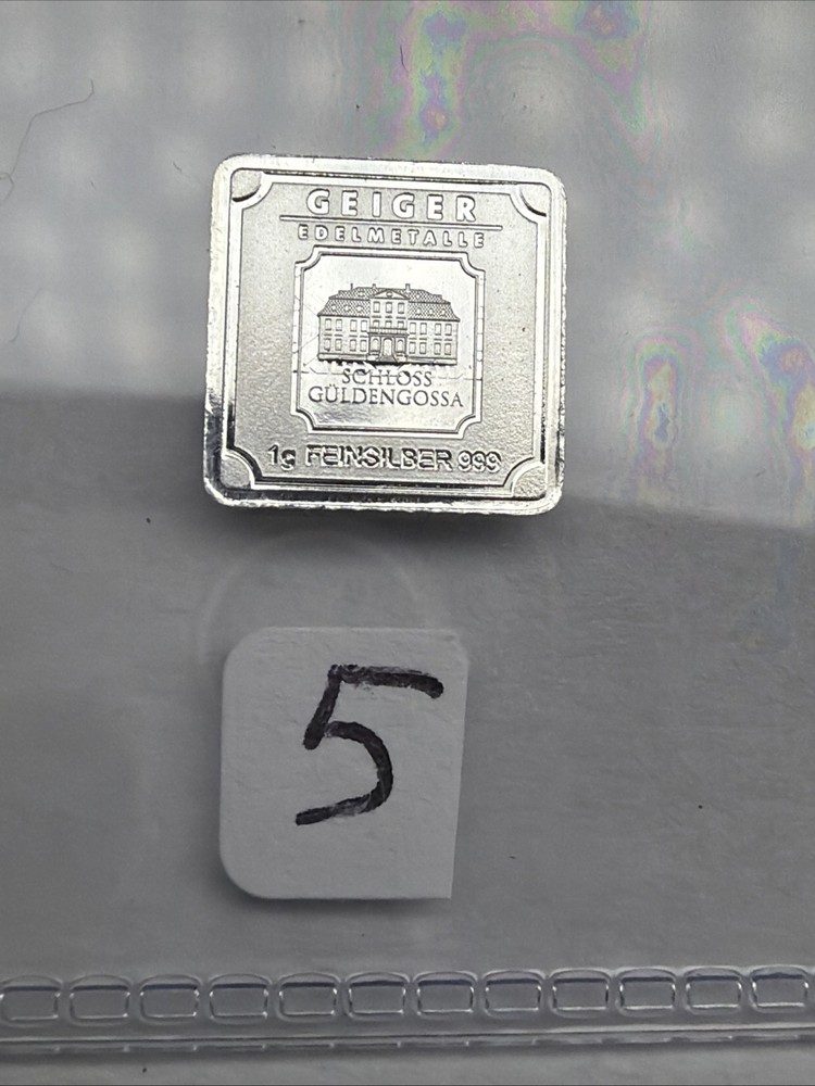 Geiger 1 Gram Bar  .999 Fine Silver (No Assay/Loose)