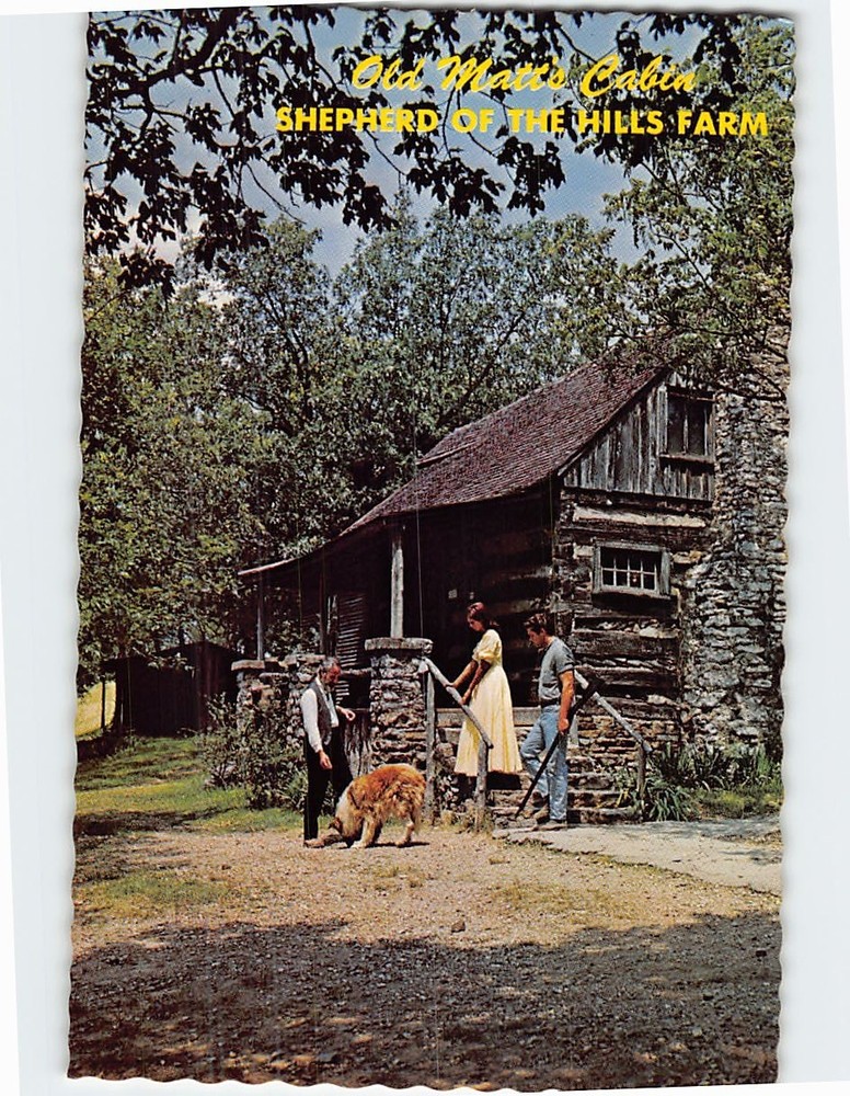 Postcard Old Matts Cabin Shepherd Of The Hills Farm Branson Missouri USA